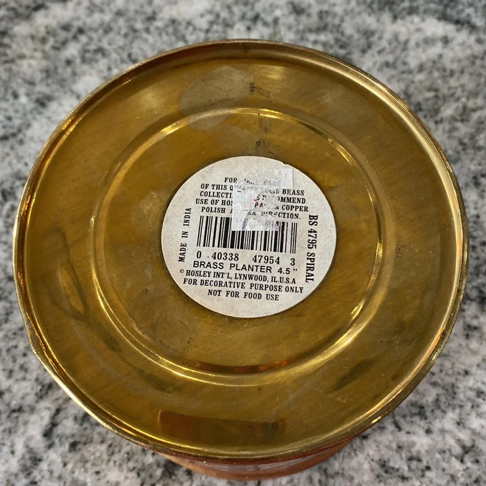 Vintage Hosley Intl. Brass Planter! - Picture 3 of 3